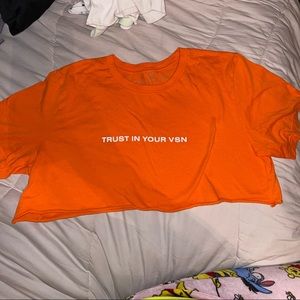 Orange crop top